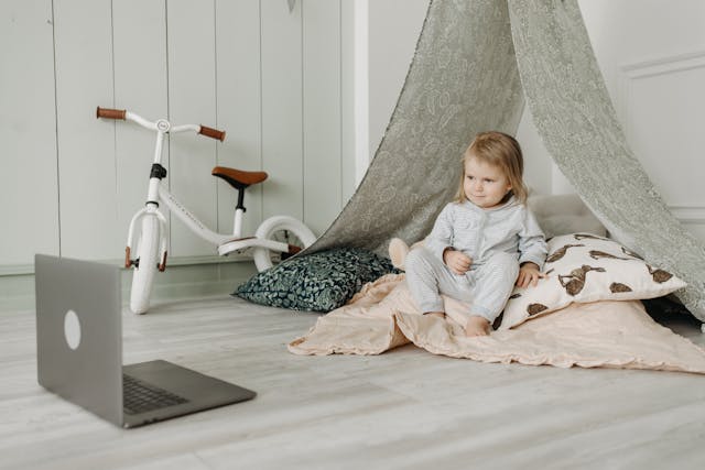 Kid on Vinyl Flooring