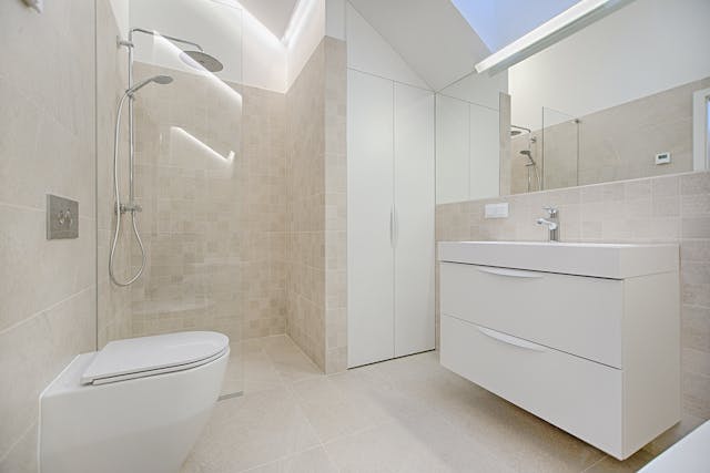 Minimalist Tiles in Bathroom
