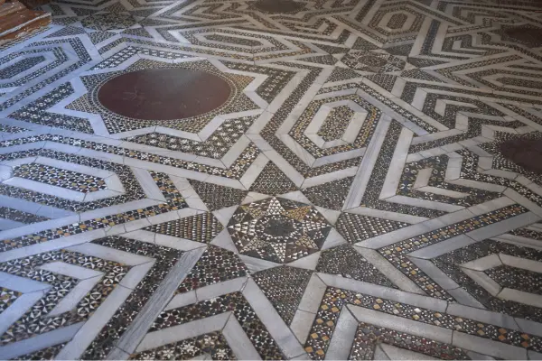Intricate design flooring