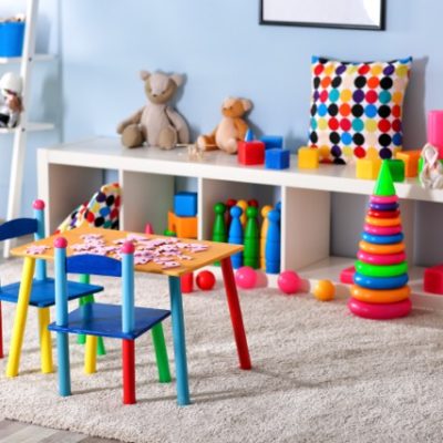 Vivid kids room with toys